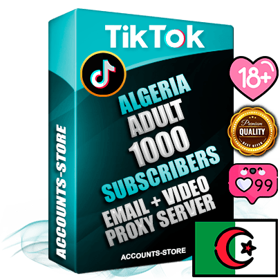 Professional Algerian PREMIUM TikTok accounts of manual registration and farming for the ADULT niche with high trust history profile photos and videos — fully themed and optimized for ADULT advertising and promotion — 1000 niche-related live active subscribers 2018–2022 registration years Verified Email (included) + Cookie JSON for secure import and login to the account + User Agent + high-quality content filling (profile photo banner and videos). Fully ready for targeted campaigns and ad launches from any country. Perfectly holds ads without bans. Ideal for any earning schemes affiliate promotions and marketing projects. Quality unlimited IPv4 proxy server included. Professional Algerian PREMIUM TikTok accounts of manual registration and farming for the ADULT niche with high trust history profile photos and videos — fully themed and optimized for ADULT advertising and promotion — 1000 niche-related live active subscribers 2018–2022 registration years Verified Email (included) + Cookie JSON for secure import and login to the account + User Agent + high-quality content filling (profile photo banner and videos). Fully ready for targeted campaigns and ad launches from any country. Perfectly holds ads without bans. Ideal for any earning schemes affiliate promotions and marketing projects. Quality unlimited IPv4 proxy server included.