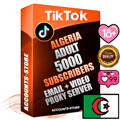 Professional Algerian PREMIUM TikTok accounts of manual registration and farming for the ADULT niche with high trust history profile photos and videos — fully themed and optimized for ADULT advertising and promotion — 5000 niche-related live active subscribers 2018–2022 registration years Verified Email (included) + Cookie JSON for secure import and login to the account + User Agent + high-quality content filling (profile photo banner and videos). Fully ready for targeted campaigns and ad launches from any country. Perfectly holds ads without bans. Ideal for any earning schemes affiliate promotions and marketing projects. Quality unlimited IPv4 proxy server included. Professional Algerian PREMIUM TikTok accounts of manual registration and farming for the ADULT niche with high trust history profile photos and videos — fully themed and optimized for ADULT advertising and promotion — 5000 niche-related live active subscribers 2018–2022 registration years Verified Email (included) + Cookie JSON for secure import and login to the account + User Agent + high-quality content filling (profile photo banner and videos). Fully ready for targeted campaigns and ad launches from any country. Perfectly holds ads without bans. Ideal for any earning schemes affiliate promotions and marketing projects. Quality unlimited IPv4 proxy server included.