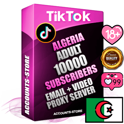 Professional Algerian PREMIUM TikTok accounts of manual registration and farming for the ADULT niche with high trust history profile photos and videos — fully themed and optimized for ADULT advertising and promotion — 10000 niche-related live active subscribers 2018–2022 registration years Verified Email (included) + Cookie JSON for secure import and login to the account + User Agent + high-quality content filling (profile photo banner and videos). Fully ready for targeted campaigns and ad launches from any country. Perfectly holds ads without bans. Ideal for any earning schemes affiliate promotions and marketing projects. Quality unlimited IPv4 proxy server included.