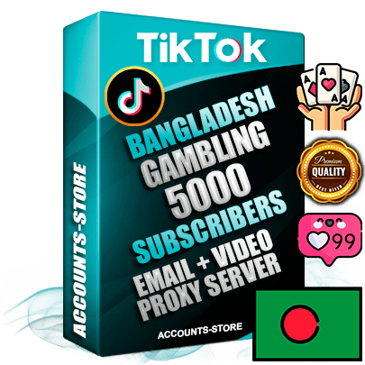 Professional Bangladeshi PREMIUM TikTok accounts of manual registration and farming for the GAMBLING niche with high trust history profile photos and videos — fully themed and optimized for GAMBLING advertising and promotion — 5000 niche-related live active subscribers 2018–2022 registration years Verified Email (included) + Cookie JSON for secure import and login to the account + User Agent + high-quality content filling (profile photo banner and videos). Fully ready for targeted campaigns and ad launches from any country. Perfectly holds ads without bans. Ideal for any earning schemes affiliate promotions and marketing projects. Quality unlimited IPv4 proxy server included. Professional Bangladeshi PREMIUM TikTok accounts of manual registration and farming for the GAMBLING niche with high trust history profile photos and videos — fully themed and optimized for GAMBLING advertising and promotion — 5000 niche-related live active subscribers 2018–2022 registration years Verified Email (included) + Cookie JSON for secure import and login to the account + User Agent + high-quality content filling (profile photo banner and videos). Fully ready for targeted campaigns and ad launches from any country. Perfectly holds ads without bans. Ideal for any earning schemes affiliate promotions and marketing projects. Quality unlimited IPv4 proxy server included.