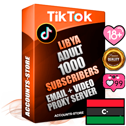 Professional Libyan PREMIUM TikTok accounts of manual registration and farming for the ADULT niche with high trust history profile photos and videos — fully themed and optimized for ADULT advertising and promotion — 1000 niche-related live active subscribers 2018–2022 registration years Verified Email (included) + Cookie JSON for secure import and login to the account + User Agent + high-quality content filling (profile photo banner and videos). Fully ready for targeted campaigns and ad launches from any country. Perfectly holds ads without bans. Ideal for any earning schemes affiliate promotions and marketing projects. Quality unlimited IPv4 proxy server included. Professional Libyan PREMIUM TikTok accounts of manual registration and farming for the ADULT niche with high trust history profile photos and videos — fully themed and optimized for ADULT advertising and promotion — 1000 niche-related live active subscribers 2018–2022 registration years Verified Email (included) + Cookie JSON for secure import and login to the account + User Agent + high-quality content filling (profile photo banner and videos). Fully ready for targeted campaigns and ad launches from any country. Perfectly holds ads without bans. Ideal for any earning schemes affiliate promotions and marketing projects. Quality unlimited IPv4 proxy server included.