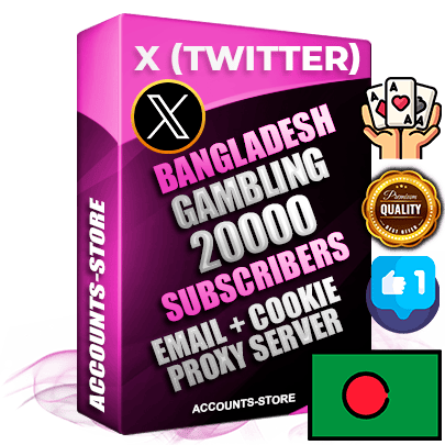 Professional Bangladeshi PREMIUM X (Twitter) accounts of manual registration and farming for the GAMBLING niche with high trust history photos and tweets — fully themed and optimized for GAMBLING advertising and promotion — 20000 niche-related live active followers 2009–2014 registration year Verified Email (Included) + Cookie JSON for secure import and login to the account + User Agent + High-quality filling (Photo Header Posts). Fully ready for targeted campaigns and ad launches from any country. Perfectly hold ads without bans. Ideal for any earning schemes affiliate promotions and marketing projects. Quality unlimited IPv4 proxy server included. Professional Bangladeshi PREMIUM X (Twitter) accounts of manual registration and farming for the GAMBLING niche with high trust history photos and tweets — fully themed and optimized for GAMBLING advertising and promotion — 20000 niche-related live active followers 2009–2014 registration year Verified Email (Included) + Cookie JSON for secure import and login to the account + User Agent + High-quality filling (Photo Header Posts). Fully ready for targeted campaigns and ad launches from any country. Perfectly hold ads without bans. Ideal for any earning schemes affiliate promotions and marketing projects. Quality unlimited IPv4 proxy server included.