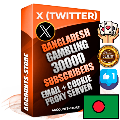Professional Bangladeshi PREMIUM X (Twitter) accounts of manual registration and farming for the GAMBLING niche with high trust history photos and tweets — fully themed and optimized for GAMBLING advertising and promotion — 30000 niche-related live active followers 2009–2014 registration year Verified Email (Included) + Cookie JSON for secure import and login to the account + User Agent + High-quality filling (Photo Header Posts). Fully ready for targeted campaigns and ad launches from any country. Perfectly hold ads without bans. Ideal for any earning schemes affiliate promotions and marketing projects. Quality unlimited IPv4 proxy server included. Professional Bangladeshi PREMIUM X (Twitter) accounts of manual registration and farming for the GAMBLING niche with high trust history photos and tweets — fully themed and optimized for GAMBLING advertising and promotion — 30000 niche-related live active followers 2009–2014 registration year Verified Email (Included) + Cookie JSON for secure import and login to the account + User Agent + High-quality filling (Photo Header Posts). Fully ready for targeted campaigns and ad launches from any country. Perfectly hold ads without bans. Ideal for any earning schemes affiliate promotions and marketing projects. Quality unlimited IPv4 proxy server included.