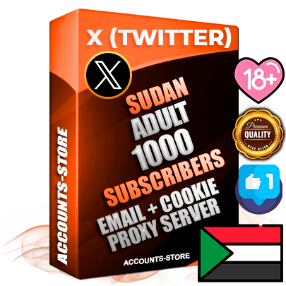 Professional Sudanese PREMIUM X (Twitter) accounts of manual registration and farming for the ADULT niche with high trust history photos and tweets — fully themed and optimized for ADULT advertising and promotion — 1000 niche-related live active followers 2009–2014 registration year Verified Email (Included) + Cookie JSON for secure import and login to the account + User Agent + High-quality filling (Photo Header Posts). Fully ready for targeted campaigns and ad launches from any country. Perfectly hold ads without bans. Ideal for any earning schemes affiliate promotions and marketing projects. Quality unlimited IPv4 proxy server included. Professional Sudanese PREMIUM X (Twitter) accounts of manual registration and farming for the ADULT niche with high trust history photos and tweets — fully themed and optimized for ADULT advertising and promotion — 1000 niche-related live active followers 2009–2014 registration year Verified Email (Included) + Cookie JSON for secure import and login to the account + User Agent + High-quality filling (Photo Header Posts). Fully ready for targeted campaigns and ad launches from any country. Perfectly hold ads without bans. Ideal for any earning schemes affiliate promotions and marketing projects. Quality unlimited IPv4 proxy server included.