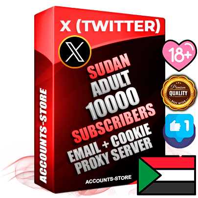 Professional Sudanese PREMIUM X (Twitter) accounts of manual registration and farming for the ADULT niche with high trust history photos and tweets — fully themed and optimized for ADULT advertising and promotion — 10000 niche-related live active followers 2009–2014 registration year Verified Email (Included) + Cookie JSON for secure import and login to the account + User Agent + High-quality filling (Photo Header Posts). Fully ready for targeted campaigns and ad launches from any country. Perfectly hold ads without bans. Ideal for any earning schemes affiliate promotions and marketing projects. Quality unlimited IPv4 proxy server included. Professional Sudanese PREMIUM X (Twitter) accounts of manual registration and farming for the ADULT niche with high trust history photos and tweets — fully themed and optimized for ADULT advertising and promotion — 10000 niche-related live active followers 2009–2014 registration year Verified Email (Included) + Cookie JSON for secure import and login to the account + User Agent + High-quality filling (Photo Header Posts). Fully ready for targeted campaigns and ad launches from any country. Perfectly hold ads without bans. Ideal for any earning schemes affiliate promotions and marketing projects. Quality unlimited IPv4 proxy server included.