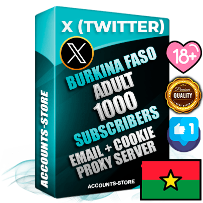 Professional Burkinabè PREMIUM X (Twitter) accounts of manual registration and farming for the ADULT niche with high trust history photos and tweets — fully themed and optimized for ADULT advertising and promotion — 1000 niche-related live active followers 2009–2014 registration year Verified Email (Included) + Cookie JSON for secure import and login to the account + User Agent + High-quality filling (Photo Header Posts). Fully ready for targeted campaigns and ad launches from any country. Perfectly hold ads without bans. Ideal for any earning schemes affiliate promotions and marketing projects. Quality unlimited IPv4 proxy server included.