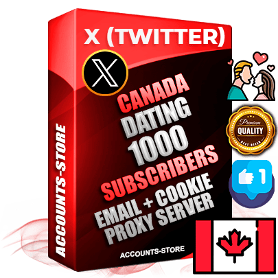 Professional Canadian PREMIUM X (Twitter) accounts of manual registration and farming for the DATING niche with high trust history photos and tweets — fully themed and optimized for DATING advertising and promotion — 1000 niche-related live active followers 2009–2014 registration year Verified Email (Included) + Cookie JSON for secure import and login to the account + User Agent + High-quality filling (Photo Header Posts). Fully ready for targeted campaigns and ad launches from any country. Perfectly hold ads without bans. Ideal for any earning schemes affiliate promotions and marketing projects. Quality unlimited IPv4 proxy server included. Professional Canadian PREMIUM X (Twitter) accounts of manual registration and farming for the DATING niche with high trust history photos and tweets — fully themed and optimized for DATING advertising and promotion — 1000 niche-related live active followers 2009–2014 registration year Verified Email (Included) + Cookie JSON for secure import and login to the account + User Agent + High-quality filling (Photo Header Posts). Fully ready for targeted campaigns and ad launches from any country. Perfectly hold ads without bans. Ideal for any earning schemes affiliate promotions and marketing projects. Quality unlimited IPv4 proxy server included.