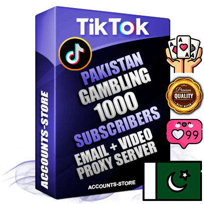 Professional Pakistani PREMIUM TikTok accounts of manual registration and farming for the GAMBLING niche with high trust history profile photos and videos — fully themed and optimized for GAMBLING advertising and promotion — 1000 niche-related live active subscribers 2018–2022 registration years Verified Email (included) + Cookie JSON for secure import and login to the account + User Agent + high-quality content filling (profile photo banner and videos). Fully ready for targeted campaigns and ad launches from any country. Perfectly holds ads without bans. Ideal for any earning schemes affiliate promotions and marketing projects. Quality unlimited IPv4 proxy server included.