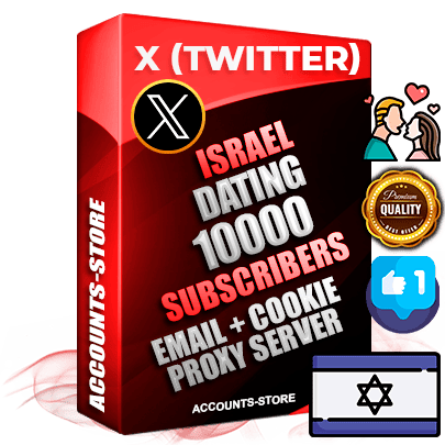 Professional Israeli PREMIUM X (Twitter) accounts of manual registration and farming for the DATING niche with high trust history photos and tweets — fully themed and optimized for DATING advertising and promotion — 10000 niche-related live active followers 2009–2014 registration year Verified Email (Included) + Cookie JSON for secure import and login to the account + User Agent + High-quality filling (Photo Header Posts). Fully ready for targeted campaigns and ad launches from any country. Perfectly hold ads without bans. Ideal for any earning schemes affiliate promotions and marketing projects. Quality unlimited IPv4 proxy server included. Professional Israeli PREMIUM X (Twitter) accounts of manual registration and farming for the DATING niche with high trust history photos and tweets — fully themed and optimized for DATING advertising and promotion — 10000 niche-related live active followers 2009–2014 registration year Verified Email (Included) + Cookie JSON for secure import and login to the account + User Agent + High-quality filling (Photo Header Posts). Fully ready for targeted campaigns and ad launches from any country. Perfectly hold ads without bans. Ideal for any earning schemes affiliate promotions and marketing projects. Quality unlimited IPv4 proxy server included.
