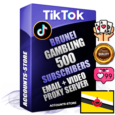 Professional Brunei PREMIUM TikTok accounts of manual registration and farming for the GAMBLING niche with high trust history profile photos and videos — fully themed and optimized for GAMBLING advertising and promotion — 500 niche-related live active subscribers 2018–2022 registration years Verified Email (included) + Cookie JSON for secure import and login to the account + User Agent + high-quality content filling (profile photo banner and videos). Fully ready for targeted campaigns and ad launches from any country. Perfectly holds ads without bans. Ideal for any earning schemes affiliate promotions and marketing projects. Quality unlimited IPv4 proxy server included.