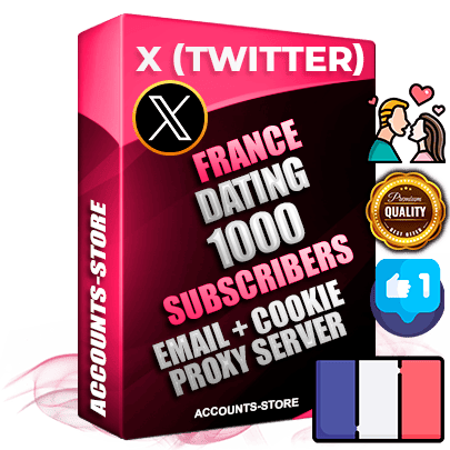 Professional French PREMIUM X (Twitter) accounts of manual registration and farming for the DATING niche with high trust history photos and tweets — fully themed and optimized for DATING advertising and promotion — 1000 niche-related live active followers 2009–2014 registration year Verified Email (Included) + Cookie JSON for secure import and login to the account + User Agent + High-quality filling (Photo Header Posts). Fully ready for targeted campaigns and ad launches from any country. Perfectly hold ads without bans. Ideal for any earning schemes affiliate promotions and marketing projects. Quality unlimited IPv4 proxy server included.