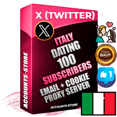 Professional Italian PREMIUM X (Twitter) accounts of manual registration and farming for the DATING niche with high trust history photos and tweets — fully themed and optimized for DATING advertising and promotion — 100 niche-related live active followers 2009–2014 registration year Verified Email (Included) + Cookie JSON for secure import and login to the account + User Agent + High-quality filling (Photo Header Posts). Fully ready for targeted campaigns and ad launches from any country. Perfectly hold ads without bans. Ideal for any earning schemes affiliate promotions and marketing projects. Quality unlimited IPv4 proxy server included.