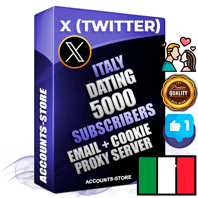 Professional Italian PREMIUM X (Twitter) accounts of manual registration and farming for the DATING niche with high trust history photos and tweets — fully themed and optimized for DATING advertising and promotion — 5000 niche-related live active followers 2009–2014 registration year Verified Email (Included) + Cookie JSON for secure import and login to the account + User Agent + High-quality filling (Photo Header Posts). Fully ready for targeted campaigns and ad launches from any country. Perfectly hold ads without bans. Ideal for any earning schemes affiliate promotions and marketing projects. Quality unlimited IPv4 proxy server included.