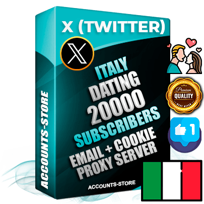 Professional Italian PREMIUM X (Twitter) accounts of manual registration and farming for the DATING niche with high trust history photos and tweets — fully themed and optimized for DATING advertising and promotion — 20000 niche-related live active followers 2009–2014 registration year Verified Email (Included) + Cookie JSON for secure import and login to the account + User Agent + High-quality filling (Photo Header Posts). Fully ready for targeted campaigns and ad launches from any country. Perfectly hold ads without bans. Ideal for any earning schemes affiliate promotions and marketing projects. Quality unlimited IPv4 proxy server included. Professional Italian PREMIUM X (Twitter) accounts of manual registration and farming for the DATING niche with high trust history photos and tweets — fully themed and optimized for DATING advertising and promotion — 20000 niche-related live active followers 2009–2014 registration year Verified Email (Included) + Cookie JSON for secure import and login to the account + User Agent + High-quality filling (Photo Header Posts). Fully ready for targeted campaigns and ad launches from any country. Perfectly hold ads without bans. Ideal for any earning schemes affiliate promotions and marketing projects. Quality unlimited IPv4 proxy server included.