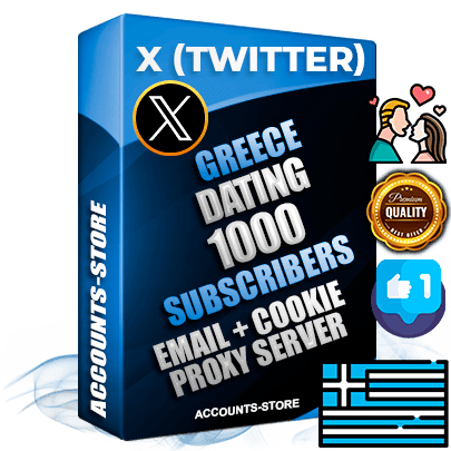 Professional Greek PREMIUM X (Twitter) accounts of manual registration and farming for the DATING niche with high trust history photos and tweets — fully themed and optimized for DATING advertising and promotion — 1000 niche-related live active followers 2009–2014 registration year Verified Email (Included) + Cookie JSON for secure import and login to the account + User Agent + High-quality filling (Photo Header Posts). Fully ready for targeted campaigns and ad launches from any country. Perfectly hold ads without bans. Ideal for any earning schemes affiliate promotions and marketing projects. Quality unlimited IPv4 proxy server included. Professional Greek PREMIUM X (Twitter) accounts of manual registration and farming for the DATING niche with high trust history photos and tweets — fully themed and optimized for DATING advertising and promotion — 1000 niche-related live active followers 2009–2014 registration year Verified Email (Included) + Cookie JSON for secure import and login to the account + User Agent + High-quality filling (Photo Header Posts). Fully ready for targeted campaigns and ad launches from any country. Perfectly hold ads without bans. Ideal for any earning schemes affiliate promotions and marketing projects. Quality unlimited IPv4 proxy server included.