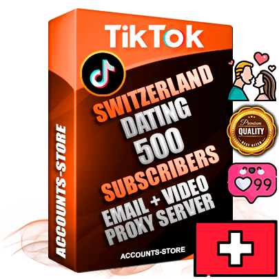 Professional Swiss PREMIUM TikTok accounts of manual registration and farming for the DATING niche with high trust history profile photos and videos — fully themed and optimized for DATING advertising and promotion — 500 niche-related live active subscribers 2018–2022 registration years Verified Email (included) + Cookie JSON for secure import and login to the account + User Agent + high-quality content filling (profile photo banner and videos). Fully ready for targeted campaigns and ad launches from any country. Perfectly holds ads without bans. Ideal for any earning schemes affiliate promotions and marketing projects. Quality unlimited IPv4 proxy server included. Professional Swiss PREMIUM TikTok accounts of manual registration and farming for the DATING niche with high trust history profile photos and videos — fully themed and optimized for DATING advertising and promotion — 500 niche-related live active subscribers 2018–2022 registration years Verified Email (included) + Cookie JSON for secure import and login to the account + User Agent + high-quality content filling (profile photo banner and videos). Fully ready for targeted campaigns and ad launches from any country. Perfectly holds ads without bans. Ideal for any earning schemes affiliate promotions and marketing projects. Quality unlimited IPv4 proxy server included.