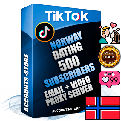 Professional Norwegian PREMIUM TikTok accounts of manual registration and farming for the DATING niche with high trust history profile photos and videos — fully themed and optimized for DATING advertising and promotion — 500 niche-related live active subscribers 2018–2022 registration years Verified Email (included) + Cookie JSON for secure import and login to the account + User Agent + high-quality content filling (profile photo banner and videos). Fully ready for targeted campaigns and ad launches from any country. Perfectly holds ads without bans. Ideal for any earning schemes affiliate promotions and marketing projects. Quality unlimited IPv4 proxy server included.