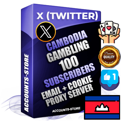 Professional Cambodian PREMIUM X (Twitter) accounts of manual registration and farming for the GAMBLING niche with high trust history photos and tweets — fully themed and optimized for GAMBLING advertising and promotion — 100 niche-related live active followers 2009–2014 registration year Verified Email (Included) + Cookie JSON for secure import and login to the account + User Agent + High-quality filling (Photo Header Posts). Fully ready for targeted campaigns and ad launches from any country. Perfectly hold ads without bans. Ideal for any earning schemes affiliate promotions and marketing projects. Quality unlimited IPv4 proxy server included. Professional Cambodian PREMIUM X (Twitter) accounts of manual registration and farming for the GAMBLING niche with high trust history photos and tweets — fully themed and optimized for GAMBLING advertising and promotion — 100 niche-related live active followers 2009–2014 registration year Verified Email (Included) + Cookie JSON for secure import and login to the account + User Agent + High-quality filling (Photo Header Posts). Fully ready for targeted campaigns and ad launches from any country. Perfectly hold ads without bans. Ideal for any earning schemes affiliate promotions and marketing projects. Quality unlimited IPv4 proxy server included.