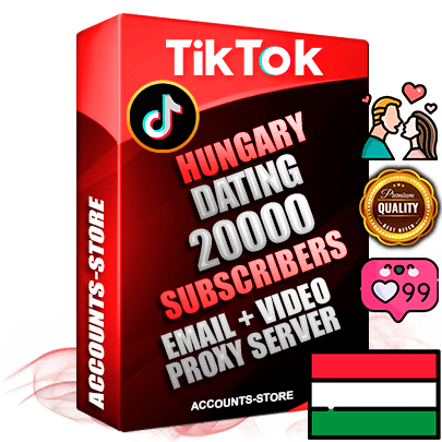 Professional Hungarian PREMIUM TikTok accounts of manual registration and farming for the DATING niche with high trust history profile photos and videos — fully themed and optimized for DATING advertising and promotion — 20000 niche-related live active subscribers 2018–2022 registration years Verified Email (included) + Cookie JSON for secure import and login to the account + User Agent + high-quality content filling (profile photo banner and videos). Fully ready for targeted campaigns and ad launches from any country. Perfectly holds ads without bans. Ideal for any earning schemes affiliate promotions and marketing projects. Quality unlimited IPv4 proxy server included.