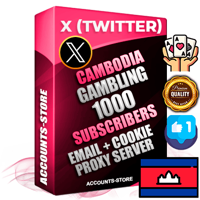 Professional Cambodian PREMIUM X (Twitter) accounts of manual registration and farming for the GAMBLING niche with high trust history photos and tweets — fully themed and optimized for GAMBLING advertising and promotion — 1000 niche-related live active followers 2009–2014 registration year Verified Email (Included) + Cookie JSON for secure import and login to the account + User Agent + High-quality filling (Photo Header Posts). Fully ready for targeted campaigns and ad launches from any country. Perfectly hold ads without bans. Ideal for any earning schemes affiliate promotions and marketing projects. Quality unlimited IPv4 proxy server included. Professional Cambodian PREMIUM X (Twitter) accounts of manual registration and farming for the GAMBLING niche with high trust history photos and tweets — fully themed and optimized for GAMBLING advertising and promotion — 1000 niche-related live active followers 2009–2014 registration year Verified Email (Included) + Cookie JSON for secure import and login to the account + User Agent + High-quality filling (Photo Header Posts). Fully ready for targeted campaigns and ad launches from any country. Perfectly hold ads without bans. Ideal for any earning schemes affiliate promotions and marketing projects. Quality unlimited IPv4 proxy server included.