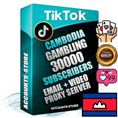 Professional Cambodian PREMIUM TikTok accounts of manual registration and farming for the GAMBLING niche with high trust history profile photos and videos — fully themed and optimized for GAMBLING advertising and promotion — 30000 niche-related live active subscribers 2018–2022 registration years Verified Email (included) + Cookie JSON for secure import and login to the account + User Agent + high-quality content filling (profile photo banner and videos). Fully ready for targeted campaigns and ad launches from any country. Perfectly holds ads without bans. Ideal for any earning schemes affiliate promotions and marketing projects. Quality unlimited IPv4 proxy server included.