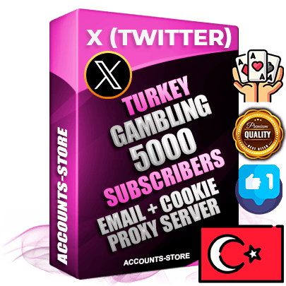 Professional Turkish PREMIUM X (Twitter) accounts of manual registration and farming for the GAMBLING niche with high trust history photos and tweets — fully themed and optimized for GAMBLING advertising and promotion — 5000 niche-related live active followers 2009–2014 registration year Verified Email (Included) + Cookie JSON for secure import and login to the account + User Agent + High-quality filling (Photo Header Posts). Fully ready for targeted campaigns and ad launches from any country. Perfectly hold ads without bans. Ideal for any earning schemes affiliate promotions and marketing projects. Quality unlimited IPv4 proxy server included. Professional Turkish PREMIUM X (Twitter) accounts of manual registration and farming for the GAMBLING niche with high trust history photos and tweets — fully themed and optimized for GAMBLING advertising and promotion — 5000 niche-related live active followers 2009–2014 registration year Verified Email (Included) + Cookie JSON for secure import and login to the account + User Agent + High-quality filling (Photo Header Posts). Fully ready for targeted campaigns and ad launches from any country. Perfectly hold ads without bans. Ideal for any earning schemes affiliate promotions and marketing projects. Quality unlimited IPv4 proxy server included.