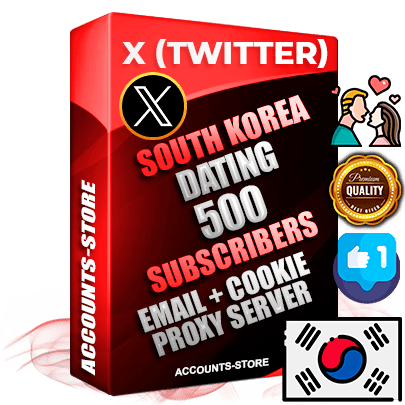 Professional Korean PREMIUM X (Twitter) accounts of manual registration and farming for the DATING niche with high trust history photos and tweets — fully themed and optimized for DATING advertising and promotion — 500 niche-related live active followers 2009–2014 registration year Verified Email (Included) + Cookie JSON for secure import and login to the account + User Agent + High-quality filling (Photo Header Posts). Fully ready for targeted campaigns and ad launches from any country. Perfectly hold ads without bans. Ideal for any earning schemes affiliate promotions and marketing projects. Quality unlimited IPv4 proxy server included. Professional Korean PREMIUM X (Twitter) accounts of manual registration and farming for the DATING niche with high trust history photos and tweets — fully themed and optimized for DATING advertising and promotion — 500 niche-related live active followers 2009–2014 registration year Verified Email (Included) + Cookie JSON for secure import and login to the account + User Agent + High-quality filling (Photo Header Posts). Fully ready for targeted campaigns and ad launches from any country. Perfectly hold ads without bans. Ideal for any earning schemes affiliate promotions and marketing projects. Quality unlimited IPv4 proxy server included.