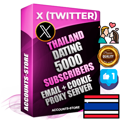 Professional Thai PREMIUM X (Twitter) accounts of manual registration and farming for the DATING niche with high trust history photos and tweets — fully themed and optimized for DATING advertising and promotion — 5000 niche-related live active followers 2009–2014 registration year Verified Email (Included) + Cookie JSON for secure import and login to the account + User Agent + High-quality filling (Photo Header Posts). Fully ready for targeted campaigns and ad launches from any country. Perfectly hold ads without bans. Ideal for any earning schemes affiliate promotions and marketing projects. Quality unlimited IPv4 proxy server included. Professional Thai PREMIUM X (Twitter) accounts of manual registration and farming for the DATING niche with high trust history photos and tweets — fully themed and optimized for DATING advertising and promotion — 5000 niche-related live active followers 2009–2014 registration year Verified Email (Included) + Cookie JSON for secure import and login to the account + User Agent + High-quality filling (Photo Header Posts). Fully ready for targeted campaigns and ad launches from any country. Perfectly hold ads without bans. Ideal for any earning schemes affiliate promotions and marketing projects. Quality unlimited IPv4 proxy server included.