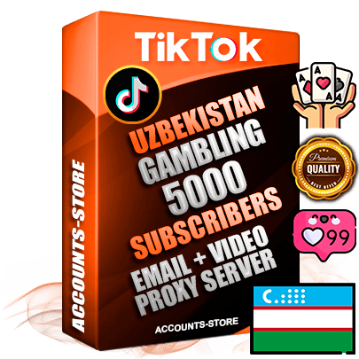 Professional Uzbek PREMIUM TikTok accounts of manual registration and farming for the GAMBLING niche with high trust history profile photos and videos — fully themed and optimized for GAMBLING advertising and promotion — 5000 niche-related live active subscribers 2018–2022 registration years Verified Email (included) + Cookie JSON for secure import and login to the account + User Agent + high-quality content filling (profile photo banner and videos). Fully ready for targeted campaigns and ad launches from any country. Perfectly holds ads without bans. Ideal for any earning schemes affiliate promotions and marketing projects. Quality unlimited IPv4 proxy server included.