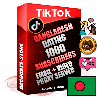Professional Bangladeshi PREMIUM TikTok accounts of manual registration and farming for the DATING niche with high trust history profile photos and videos — fully themed and optimized for DATING advertising and promotion — 1000 niche-related live active subscribers 2018–2022 registration years Verified Email (included) + Cookie JSON for secure import and login to the account + User Agent + high-quality content filling (profile photo banner and videos). Fully ready for targeted campaigns and ad launches from any country. Perfectly holds ads without bans. Ideal for any earning schemes affiliate promotions and marketing projects. Quality unlimited IPv4 proxy server included. Professional Bangladeshi PREMIUM TikTok accounts of manual registration and farming for the DATING niche with high trust history profile photos and videos — fully themed and optimized for DATING advertising and promotion — 1000 niche-related live active subscribers 2018–2022 registration years Verified Email (included) + Cookie JSON for secure import and login to the account + User Agent + high-quality content filling (profile photo banner and videos). Fully ready for targeted campaigns and ad launches from any country. Perfectly holds ads without bans. Ideal for any earning schemes affiliate promotions and marketing projects. Quality unlimited IPv4 proxy server included.