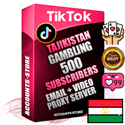 Professional Tajik PREMIUM TikTok accounts of manual registration and farming for the GAMBLING niche with high trust history profile photos and videos — fully themed and optimized for GAMBLING advertising and promotion — 500 niche-related live active subscribers 2018–2022 registration years Verified Email (included) + Cookie JSON for secure import and login to the account + User Agent + high-quality content filling (profile photo banner and videos). Fully ready for targeted campaigns and ad launches from any country. Perfectly holds ads without bans. Ideal for any earning schemes affiliate promotions and marketing projects. Quality unlimited IPv4 proxy server included.