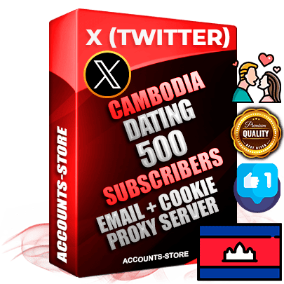 Professional Cambodian PREMIUM X (Twitter) accounts of manual registration and farming for the DATING niche with high trust history photos and tweets — fully themed and optimized for DATING advertising and promotion — 500 niche-related live active followers 2009–2014 registration year Verified Email (Included) + Cookie JSON for secure import and login to the account + User Agent + High-quality filling (Photo Header Posts). Fully ready for targeted campaigns and ad launches from any country. Perfectly hold ads without bans. Ideal for any earning schemes affiliate promotions and marketing projects. Quality unlimited IPv4 proxy server included. Professional Cambodian PREMIUM X (Twitter) accounts of manual registration and farming for the DATING niche with high trust history photos and tweets — fully themed and optimized for DATING advertising and promotion — 500 niche-related live active followers 2009–2014 registration year Verified Email (Included) + Cookie JSON for secure import and login to the account + User Agent + High-quality filling (Photo Header Posts). Fully ready for targeted campaigns and ad launches from any country. Perfectly hold ads without bans. Ideal for any earning schemes affiliate promotions and marketing projects. Quality unlimited IPv4 proxy server included.