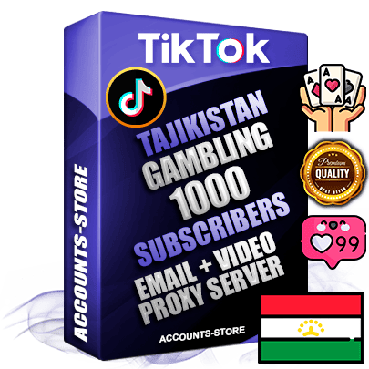Professional Tajik PREMIUM TikTok accounts of manual registration and farming for the GAMBLING niche with high trust history profile photos and videos — fully themed and optimized for GAMBLING advertising and promotion — 1000 niche-related live active subscribers 2018–2022 registration years Verified Email (included) + Cookie JSON for secure import and login to the account + User Agent + high-quality content filling (profile photo banner and videos). Fully ready for targeted campaigns and ad launches from any country. Perfectly holds ads without bans. Ideal for any earning schemes affiliate promotions and marketing projects. Quality unlimited IPv4 proxy server included.