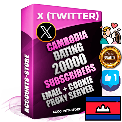 Professional Cambodian PREMIUM X (Twitter) accounts of manual registration and farming for the DATING niche with high trust history photos and tweets — fully themed and optimized for DATING advertising and promotion — 20000 niche-related live active followers 2009–2014 registration year Verified Email (Included) + Cookie JSON for secure import and login to the account + User Agent + High-quality filling (Photo Header Posts). Fully ready for targeted campaigns and ad launches from any country. Perfectly hold ads without bans. Ideal for any earning schemes affiliate promotions and marketing projects. Quality unlimited IPv4 proxy server included. Professional Cambodian PREMIUM X (Twitter) accounts of manual registration and farming for the DATING niche with high trust history photos and tweets — fully themed and optimized for DATING advertising and promotion — 20000 niche-related live active followers 2009–2014 registration year Verified Email (Included) + Cookie JSON for secure import and login to the account + User Agent + High-quality filling (Photo Header Posts). Fully ready for targeted campaigns and ad launches from any country. Perfectly hold ads without bans. Ideal for any earning schemes affiliate promotions and marketing projects. Quality unlimited IPv4 proxy server included.