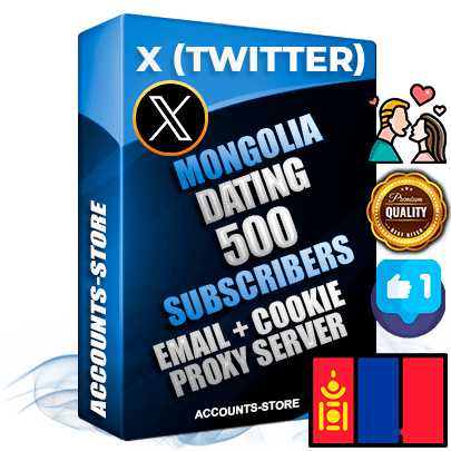 Professional Mongolian PREMIUM X (Twitter) accounts of manual registration and farming for the DATING niche with high trust history photos and tweets — fully themed and optimized for DATING advertising and promotion — 500 niche-related live active followers 2009–2014 registration year Verified Email (Included) + Cookie JSON for secure import and login to the account + User Agent + High-quality filling (Photo Header Posts). Fully ready for targeted campaigns and ad launches from any country. Perfectly hold ads without bans. Ideal for any earning schemes affiliate promotions and marketing projects. Quality unlimited IPv4 proxy server included.