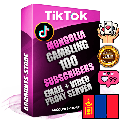Professional Mongolian PREMIUM TikTok accounts of manual registration and farming for the GAMBLING niche with high trust history profile photos and videos — fully themed and optimized for GAMBLING advertising and promotion — 100 niche-related live active subscribers 2018–2022 registration years Verified Email (included) + Cookie JSON for secure import and login to the account + User Agent + high-quality content filling (profile photo banner and videos). Fully ready for targeted campaigns and ad launches from any country. Perfectly holds ads without bans. Ideal for any earning schemes affiliate promotions and marketing projects. Quality unlimited IPv4 proxy server included.