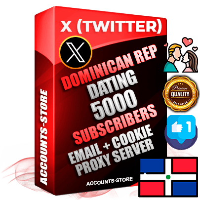 Professional Dominican PREMIUM X (Twitter) accounts of manual registration and farming for the DATING niche with high trust history photos and tweets — fully themed and optimized for DATING advertising and promotion — 5000 niche-related live active followers 2009–2014 registration year Verified Email (Included) + Cookie JSON for secure import and login to the account + User Agent + High-quality filling (Photo Header Posts). Fully ready for targeted campaigns and ad launches from any country. Perfectly hold ads without bans. Ideal for any earning schemes affiliate promotions and marketing projects. Quality unlimited IPv4 proxy server included. Professional Dominican PREMIUM X (Twitter) accounts of manual registration and farming for the DATING niche with high trust history photos and tweets — fully themed and optimized for DATING advertising and promotion — 5000 niche-related live active followers 2009–2014 registration year Verified Email (Included) + Cookie JSON for secure import and login to the account + User Agent + High-quality filling (Photo Header Posts). Fully ready for targeted campaigns and ad launches from any country. Perfectly hold ads without bans. Ideal for any earning schemes affiliate promotions and marketing projects. Quality unlimited IPv4 proxy server included.