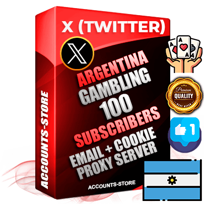Professional Argentinian PREMIUM X (Twitter) accounts of manual registration and farming for the GAMBLING niche with high trust history photos and tweets — fully themed and optimized for GAMBLING advertising and promotion — 100 niche-related live active followers 2009–2014 registration year Verified Email (Included) + Cookie JSON for secure import and login to the account + User Agent + High-quality filling (Photo Header Posts). Fully ready for targeted campaigns and ad launches from any country. Perfectly hold ads without bans. Ideal for any earning schemes affiliate promotions and marketing projects. Quality unlimited IPv4 proxy server included.