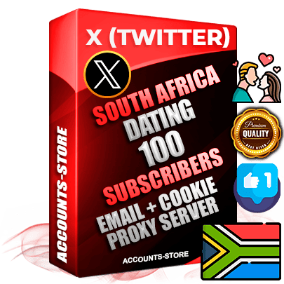 Professional South African PREMIUM X (Twitter) accounts of manual registration and farming for the DATING niche with high trust history photos and tweets — fully themed and optimized for DATING advertising and promotion — 100 niche-related live active followers 2009–2014 registration year Verified Email (Included) + Cookie JSON for secure import and login to the account + User Agent + High-quality filling (Photo Header Posts). Fully ready for targeted campaigns and ad launches from any country. Perfectly hold ads without bans. Ideal for any earning schemes affiliate promotions and marketing projects. Quality unlimited IPv4 proxy server included.