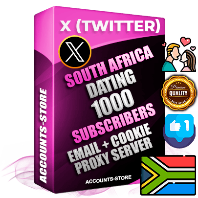 Professional South African PREMIUM X (Twitter) accounts of manual registration and farming for the DATING niche with high trust history photos and tweets — fully themed and optimized for DATING advertising and promotion — 1000 niche-related live active followers 2009–2014 registration year Verified Email (Included) + Cookie JSON for secure import and login to the account + User Agent + High-quality filling (Photo Header Posts). Fully ready for targeted campaigns and ad launches from any country. Perfectly hold ads without bans. Ideal for any earning schemes affiliate promotions and marketing projects. Quality unlimited IPv4 proxy server included.