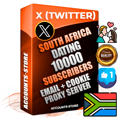Professional South African PREMIUM X (Twitter) accounts of manual registration and farming for the DATING niche with high trust history photos and tweets — fully themed and optimized for DATING advertising and promotion — 10000 niche-related live active followers 2009–2014 registration year Verified Email (Included) + Cookie JSON for secure import and login to the account + User Agent + High-quality filling (Photo Header Posts). Fully ready for targeted campaigns and ad launches from any country. Perfectly hold ads without bans. Ideal for any earning schemes affiliate promotions and marketing projects. Quality unlimited IPv4 proxy server included.