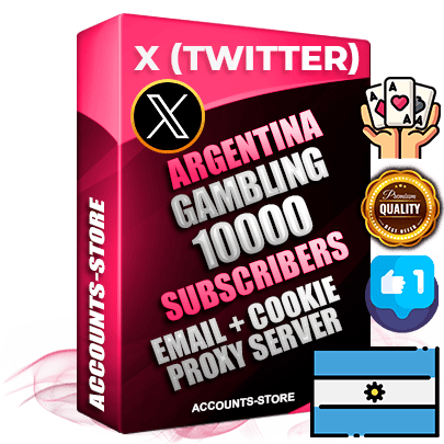 Professional Argentinian PREMIUM X (Twitter) accounts of manual registration and farming for the GAMBLING niche with high trust history photos and tweets — fully themed and optimized for GAMBLING advertising and promotion — 10000 niche-related live active followers 2009–2014 registration year Verified Email (Included) + Cookie JSON for secure import and login to the account + User Agent + High-quality filling (Photo Header Posts). Fully ready for targeted campaigns and ad launches from any country. Perfectly hold ads without bans. Ideal for any earning schemes affiliate promotions and marketing projects. Quality unlimited IPv4 proxy server included.