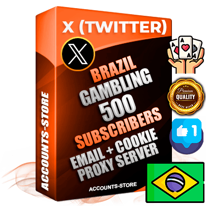 Professional Brazilian PREMIUM X (Twitter) accounts of manual registration and farming for the GAMBLING niche with high trust history photos and tweets — fully themed and optimized for GAMBLING advertising and promotion — 500 niche-related live active followers 2009–2014 registration year Verified Email (Included) + Cookie JSON for secure import and login to the account + User Agent + High-quality filling (Photo Header Posts). Fully ready for targeted campaigns and ad launches from any country. Perfectly hold ads without bans. Ideal for any earning schemes affiliate promotions and marketing projects. Quality unlimited IPv4 proxy server included.