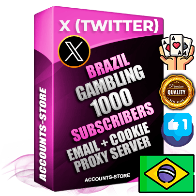 Professional Brazilian PREMIUM X (Twitter) accounts of manual registration and farming for the GAMBLING niche with high trust history photos and tweets — fully themed and optimized for GAMBLING advertising and promotion — 1000 niche-related live active followers 2009–2014 registration year Verified Email (Included) + Cookie JSON for secure import and login to the account + User Agent + High-quality filling (Photo Header Posts). Fully ready for targeted campaigns and ad launches from any country. Perfectly hold ads without bans. Ideal for any earning schemes affiliate promotions and marketing projects. Quality unlimited IPv4 proxy server included.