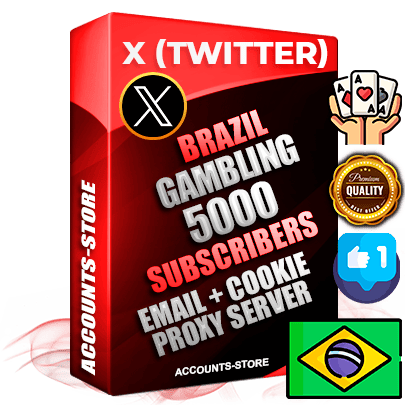 Professional Brazilian PREMIUM X (Twitter) accounts of manual registration and farming for the GAMBLING niche with high trust history photos and tweets — fully themed and optimized for GAMBLING advertising and promotion — 5000 niche-related live active followers 2009–2014 registration year Verified Email (Included) + Cookie JSON for secure import and login to the account + User Agent + High-quality filling (Photo Header Posts). Fully ready for targeted campaigns and ad launches from any country. Perfectly hold ads without bans. Ideal for any earning schemes affiliate promotions and marketing projects. Quality unlimited IPv4 proxy server included.