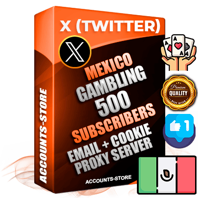 Professional Mexican PREMIUM X (Twitter) accounts of manual registration and farming for the GAMBLING niche with high trust history photos and tweets — fully themed and optimized for GAMBLING advertising and promotion — 500 niche-related live active followers 2009–2014 registration year Verified Email (Included) + Cookie JSON for secure import and login to the account + User Agent + High-quality filling (Photo Header Posts). Fully ready for targeted campaigns and ad launches from any country. Perfectly hold ads without bans. Ideal for any earning schemes affiliate promotions and marketing projects. Quality unlimited IPv4 proxy server included.