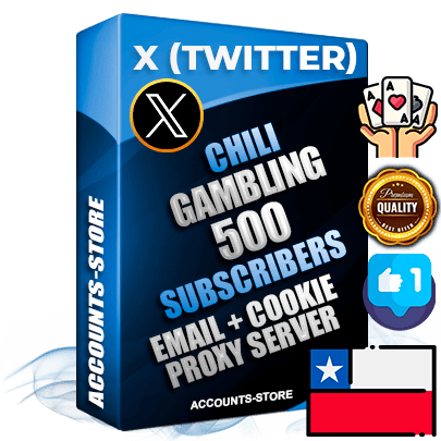 Professional Chilean PREMIUM X (Twitter) accounts of manual registration and farming for the GAMBLING niche with high trust history photos and tweets — fully themed and optimized for GAMBLING advertising and promotion — 500 niche-related live active followers 2009–2014 registration year Verified Email (Included) + Cookie JSON for secure import and login to the account + User Agent + High-quality filling (Photo Header Posts). Fully ready for targeted campaigns and ad launches from any country. Perfectly hold ads without bans. Ideal for any earning schemes affiliate promotions and marketing projects. Quality unlimited IPv4 proxy server included.