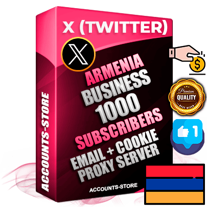 Professional Armenian PREMIUM X (Twitter) accounts of manual registration and farming for the FINANCE & BUSINESS niche with high trust history photos and tweets — fully themed and optimized for FINANCE & BUSINESS advertising and promotion — 1000 niche-related live active followers 2009–2014 registration year Verified Email (Included) + Cookie JSON for secure import and login to the account + User Agent + High-quality filling (Photo Header Posts). Fully ready for targeted campaigns and ad launches from any country. Perfectly hold ads without bans. Ideal for any earning schemes affiliate promotions and marketing projects. Quality unlimited IPv4 proxy server included.