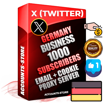 Professional German PREMIUM X (Twitter) accounts of manual registration and farming for the FINANCE & BUSINESS niche with high trust history photos and tweets — fully themed and optimized for FINANCE & BUSINESS advertising and promotion — 1000 niche-related live active followers 2009–2014 registration year Verified Email (Included) + Cookie JSON for secure import and login to the account + User Agent + High-quality filling (Photo Header Posts). Fully ready for targeted campaigns and ad launches from any country. Perfectly hold ads without bans. Ideal for any earning schemes affiliate promotions and marketing projects. Quality unlimited IPv4 proxy server included.