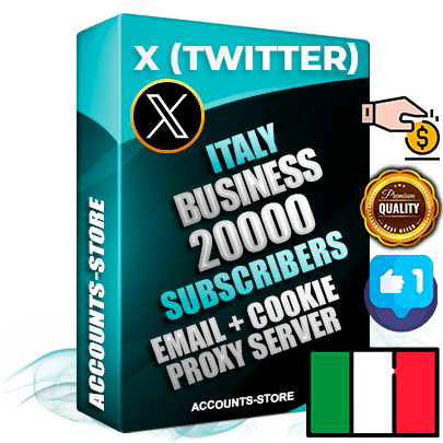 Professional Italian PREMIUM X (Twitter) accounts of manual registration and farming for the FINANCE & BUSINESS niche with high trust history photos and tweets — fully themed and optimized for FINANCE & BUSINESS advertising and promotion — 20000 niche-related live active followers 2009–2014 registration year Verified Email (Included) + Cookie JSON for secure import and login to the account + User Agent + High-quality filling (Photo Header Posts). Fully ready for targeted campaigns and ad launches from any country. Perfectly hold ads without bans. Ideal for any earning schemes affiliate promotions and marketing projects. Quality unlimited IPv4 proxy server included.